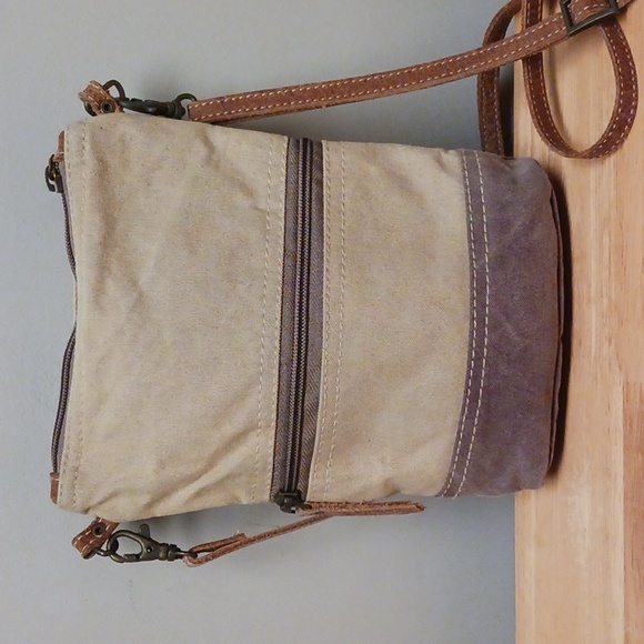 Mini Canvas Crossbody Bag Handmade - Picture 6 of 14